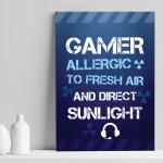 Funny Gamer Gift For Boys Bedroom Gaming Print Wall Sign Gift