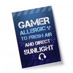 Funny Gamer Gift For Boys Bedroom Gaming Print Wall Sign Gift
