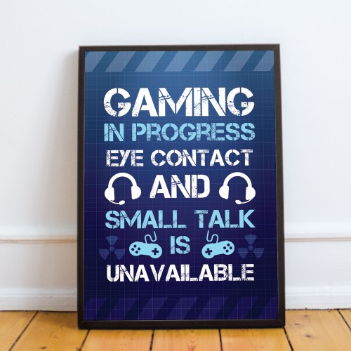 Gaming Print For Boys Bedroom Man Cave Gamer Gift Framed Print