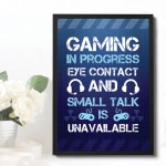 Gaming Print For Boys Bedroom Man Cave Gamer Gift Framed Print