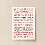 Grandparent Gifts Print Grandparent House Rules Sign Nan Grandad