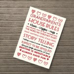 Grandparent Gifts Print Grandparent House Rules Sign Nan Grandad
