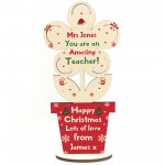 Christmas Gift For Teacher Teaching Assistant Wood Flower