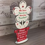 Christmas Gift For Teacher Teaching Assistant Wood Flower