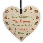 Happy Christmas Teacher Gift Heart Thank You Gift For Teacher 