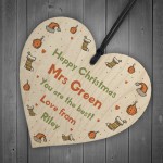 Happy Christmas Teacher Gift Heart Thank You Gift For Teacher 