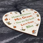 Happy Christmas Teacher Gift Heart Thank You Gift For Teacher 