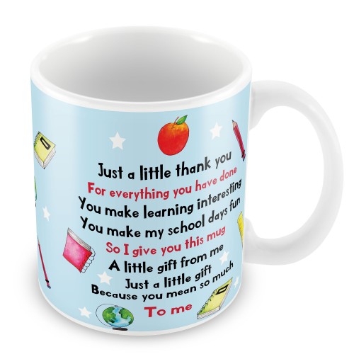 Teacher Teaching Assistant Thank You Gift From Child Mug
