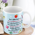 Teacher Teaching Assistant Thank You Gift From Child Mug