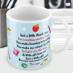 Teacher Teaching Assistant Thank You Gift From Child Mug