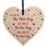 Handmade Anniversary Gift For Husband Wife Wooden Heart