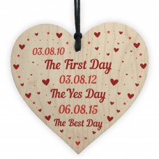 Handmade Anniversary Gift For Husband Wife Wooden Heart