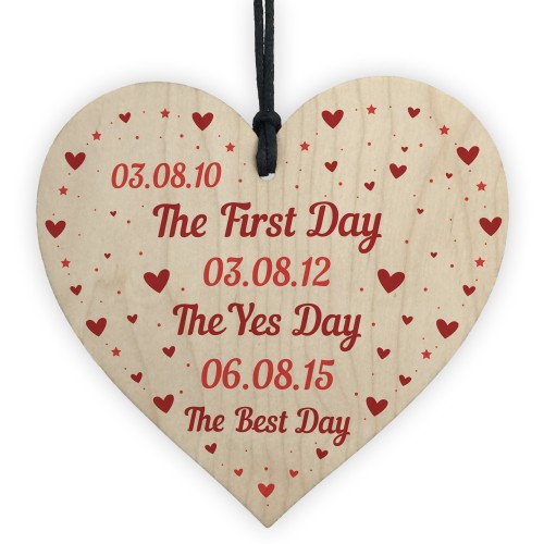 Handmade Anniversary Gift For Husband Wife Wooden Heart