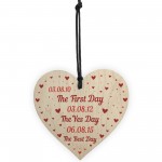 Handmade Anniversary Gift For Husband Wife Wooden Heart