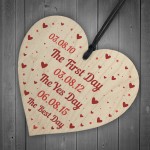Handmade Anniversary Gift For Husband Wife Wooden Heart