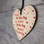 Handmade Anniversary Gift For Husband Wife Wooden Heart