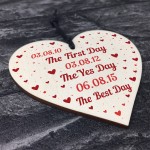 Handmade Anniversary Gift For Husband Wife Wooden Heart