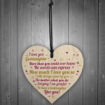 Goddaughter Christening Gift Keepsake Wood Heart Birthday Xmas