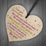 Goddaughter Christening Gift Keepsake Wood Heart Birthday Xmas
