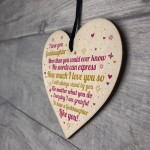 Goddaughter Christening Gift Keepsake Wood Heart Birthday Xmas