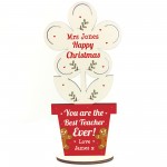 Best Teacher Gift For Christmas Wooden Flower Personalised