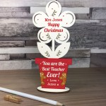 Best Teacher Gift For Christmas Wooden Flower Personalised