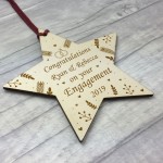 Handmade Congratulations Gift For Engagement Wooden Star 