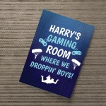 Gamer Lover Gift Print Gaming Sign For Boys Bedroom Man Cave 