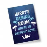 Gamer Lover Gift Print Gaming Sign For Boys Bedroom Man Cave 
