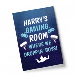 Gamer Lover Gift Print Gaming Sign For Boys Bedroom Man Cave 