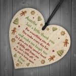 Handmade Auntie Gift Wooden Heart Thank You Plaque Gift