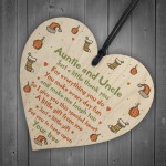 Handmade Auntie and Uncle Gifts Wood Heart Gift For Niece Nephew