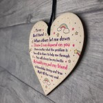 Handmade Friendship Gift Novelty Hanging Heart Plaque Sign Gift 
