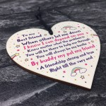 Handmade Friendship Gift Novelty Hanging Heart Plaque Sign Gift 
