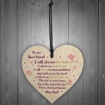 Handmade Wooden Heart Gift For Friend Novelty Friendship Present