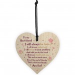 Handmade Wooden Heart Gift For Friend Novelty Friendship Present