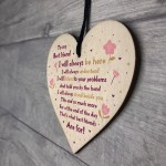 Handmade Wooden Heart Gift For Friend Novelty Friendship Present