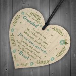 Handmade Gift For Grandad Wooden Heart Grandad Birthday Gift