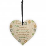 Handmade Gift For Nan Wooden Heart Nan Birthday Gift Keepsake