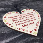 Handmade Gift For Colleague Novelty Wooden Heart Thank You