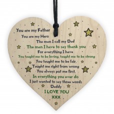 Handmade Daddy Gifts Wooden Heart Gift For Daddy Birthday