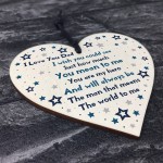 Handmade Gift For Dad Wood Heart Dad Birthday Gift Daughter Son