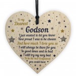 Handmade Godson Gift Wooden Heart Goddaughter Birthday Gift