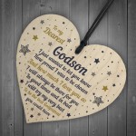 Handmade Godson Gift Wooden Heart Goddaughter Birthday Gift