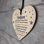 Handmade Godson Gift Wooden Heart Goddaughter Birthday Gift