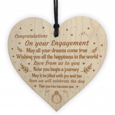 Handmade Congratulations Gift For Couple Heart Engagement Gift