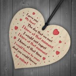 Handmade Gift For Husband Wife Boyfriend Girlfriend Wooden Heart