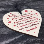 Handmade Gift For Husband Wife Boyfriend Girlfriend Wooden Heart