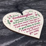 Handmade Goddaughter Gift Wooden Heart Goddaughter Birthday Gift