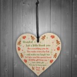 Grandad Gift Just A Little Thank You Wooden Heart Keepsake